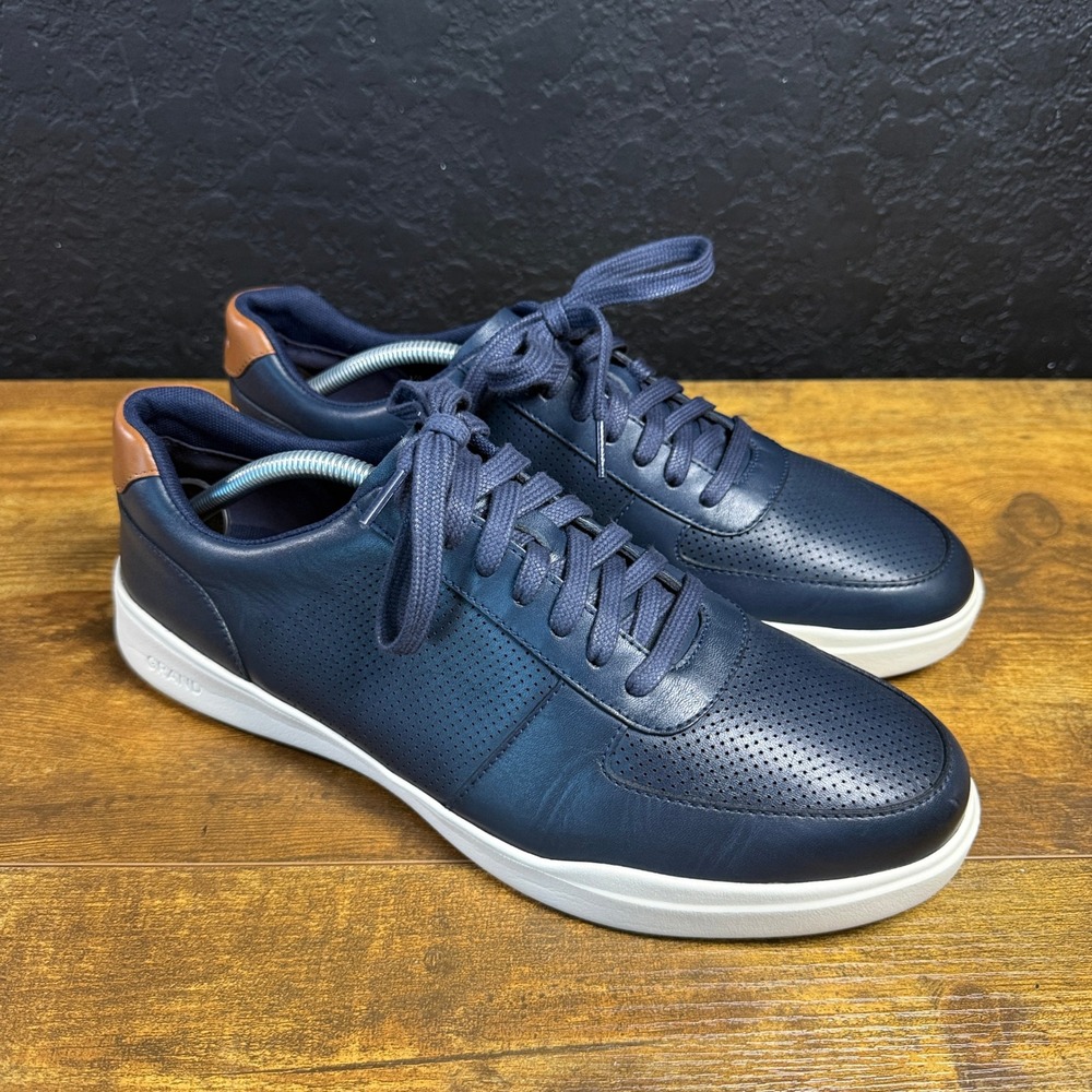 Cole Haan Grand Crosscourt II C26515 Navy Leather Sneaker Mens 9.5